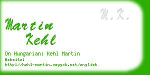 martin kehl business card